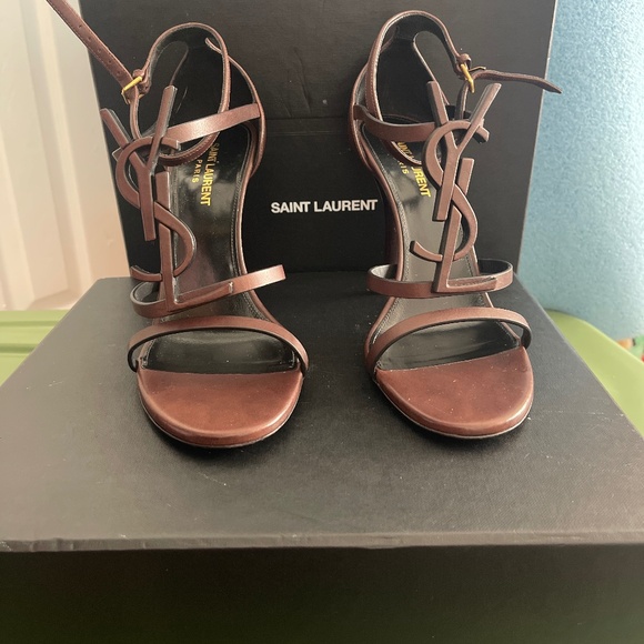 YSL Brown leather sandals - Picture 1 of 1